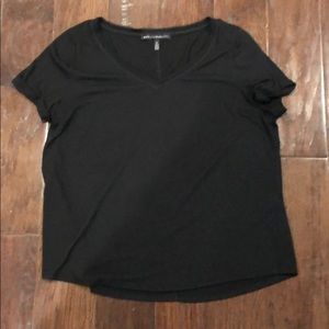 WHBM black tee v-neck 1X